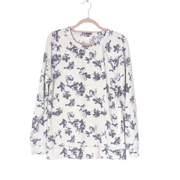 NEW Caslon Lena Purple Floral Pullover Top Size M - Picture 3 of 8